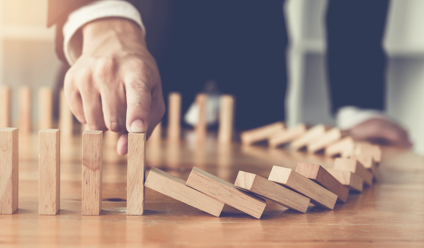 man playing dominos