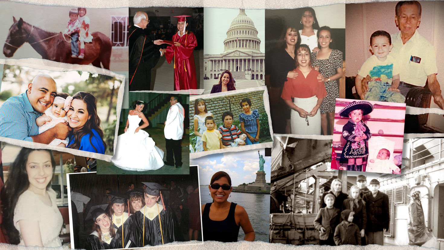 Collage of family images.